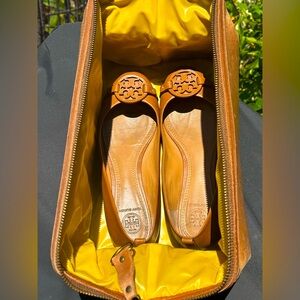 Tory Burch Brown Leather Flats